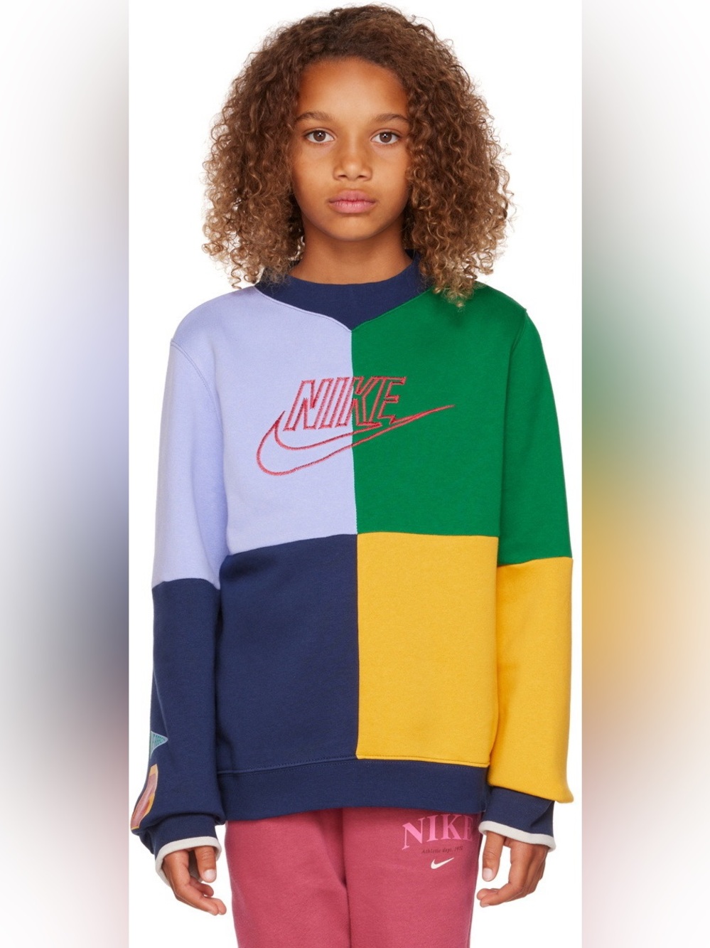 Nike Kids Multicolor Embroidered Sweatshirt. Large.